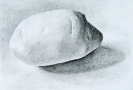Stone or potato with shadow
