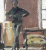 Woman with armchair - Frau mit Sessel