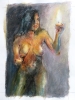 Female nude with light