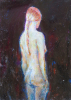 Female nude,, with red hair from behind, 