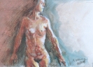 Woman, with light from the right side
