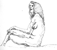 Female nude, sitting, 04,