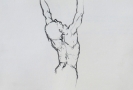 Male nude, arms in the sky