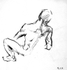 Male nude, sitting, 04,
