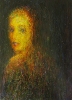 Portrait, yellow woman,