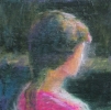 Woman, head, looking to the right