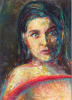 Woman, portrait with rainbow, 
